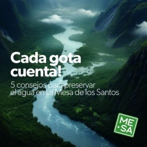 5 consejos para preservar el agua en La Mesa de los Santos
